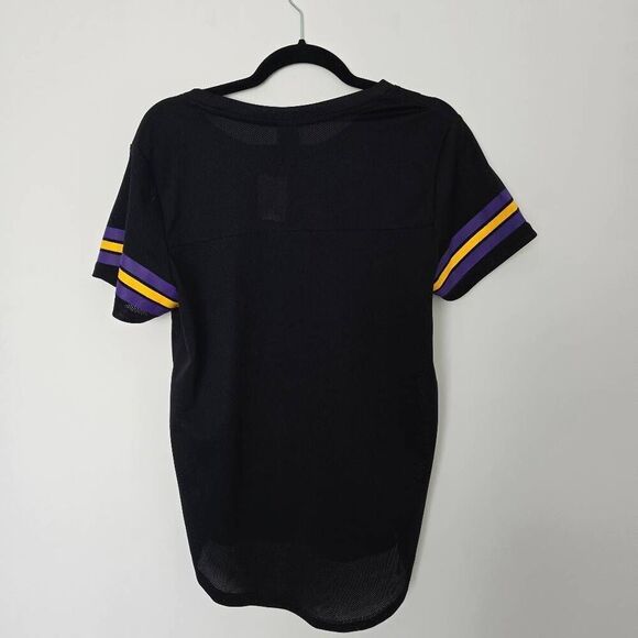 Lakers NBA Mesh Womens Large Black Basketball Mesh Jersey Los Angeles Short Slee - Picture 5 of 8